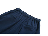 WIAOFELLAS  -  Autumn Mens Cotton Wide Leg Pants Men Solid Color Oversized Jogger Trousers Male Elastic Waist Streetwear Hanfu Linen Pants