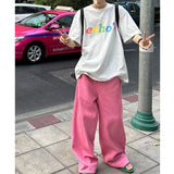 Wiaofellas  -  Harajuku Solid Color Wide Leg Denim Lantern Trousers Streetwear Mens New Fashion Loose Jeans Long Pant Autumn Casual Jean Pants