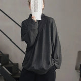 WIAOFELLAS  -  Develvet Base Shirt Men's Warm Autumn and Winter Style Long-sleeved T-shirt Teen Sweatshirt Casual Loose Pullover