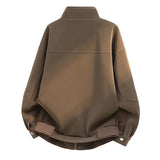 WIAOFELLAS  -  Spring Casual Jacket Men Multi Pocket Stand Collar Cargo Outwear Zipper Loose Full Sleeve Coat Male High Quality Jackets