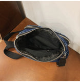 WIAOFELLAS  -  Canvas cash register shoulder messenger bag multi-layer cloth bag unisex wallet