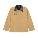 WIAOFELLAS  -  Korean Style Men's Shoulder Pads Jackets Single Breasted Design Turn Down Collar Loose Male Clothing New Menwear