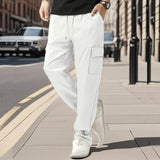 Wiaofellas  -  American Straight-leg Men's Casual Trousers Summer Loose Thin Fashion Sports Tether Overalls