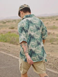 Wiaofellas  -  New Summer Style Hawaiian Loose Floral Shirt Men's American Half-sleeved Niche High-end Shirt