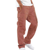 Wiaofellas  -  Summer New Men's Overalls European American Pants Drawstring Multi-pocket Casual Trousers