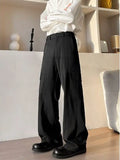WIAOFELLAS  -  American Sle Large Size Patchwork Big ket High Quali Men's Casual Pants Trendy Brand Simple Match Haome Long Pants
