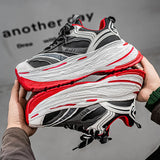 WIAOFELLAS  -  Autumn Men Casual Sneakers 7cm Chunky Platform Sports Shoes Brand Tennis Running Sneakers Male Breathable Outdoor Walking Shoes