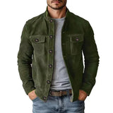 Wiaofellas  -  Spring Autumn New Men's Suede Jacket Classic American Retro Baseball Jackets Man New Casual Versatile Zip Up Cardigan Coat