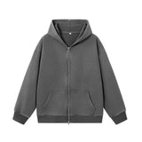 WIAOFELLAS  -  Autumn Winter Hooded Hoodies Men Zipper American Retro Sweatshirt Outwear Male Solid Casual Sports Hooded Sweatshirts Cardigans