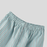 WIAOFELLAS  -  Men Striped Pants Joggers Elastic Waist Oversize Casual Wide Leg Trousers Men Streetwear 2025 Fashion Male Long Pants