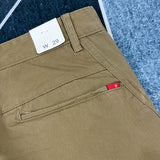 WIAOFELLAS  -  High-end cotton casual pants men's American retro small straight slim cargo pants