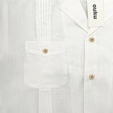 WIAOFELLAS  -  Spring Vintage Cotton Linen Shirts Men's Turn-Down Collar Solid Multi Pocket Patchwork Men Tops Long Sleeve Shirt Male Clothing