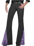 Wiaofellas  -  Men's Casual Vintage Spliced Chip Flared Pants