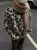 WIAOFELLAS  -  Sweaters Men Fleece Leopard Korean Thicken Warm Knitting Winter Loose Casual Long Sleeve Pullovers Streetwear