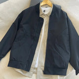 Wiaofellas  -  Unisex Casual Bomber Jacket Windproof Lightweight Outdoor Coat For Travel Hiking Spring Autumn Winter Couple Streetwear