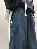 WIAOFELLAS  -  Oversize Harem Jeans Men Women Denim Pants Wide Leg Trousers Baggy Japan Overalls Street Hiphop Jeans Cargo Pants
