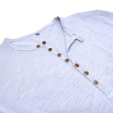 WIAOFELLAS  -  100% Cotton Men's T-shirt Spring Autumn New Europe and The United States Men Solid Color Long Sleeve Undershirt Henry Shirt Men