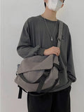 WIAOFELLAS  -  Autumn Canvas Bag Single Shoulder Bags Male Female Couple Postman Large Capacity Versatile College Student Handbag