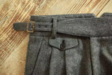 WIAOFELLAS  -  Autumn Winter Vintage Gurkha Pants Men England Style High Waist Casual Straight Leg Rolled Edge Trousers Woolen Naples Suit Pant