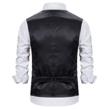 WIAOFELLAS  -  Korean Style Slim Vest for Men Fashionable Casual Loose Back V-neck Short-sleeved Button Cardigan