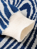WIAOFELLAS  -  New Popular Street Ripped Abstract Starry Sky Pattern Pullover Ripped Sweater Casual Round Neck Knitted Men's Pullover