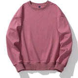 WIAOFELLAS  -  New Men's Autumn Velvet Sweatshirts Round Neck Solid Color Long Sleeved Tops Couples Coat Women Sweatshirt Casual Clothing MY542