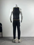 WIAOFELLAS  -  Summer New Men's Vest Fitness Tight Mesh Perspective Sexy Lightweight Tank Top Splicing Color Transparent Vest For Male Tees
