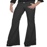 WIAOFELLAS  -  Fashion Retro Men's Flared Pants Elastic Slim Fit Solid Business Casual Suit Trousers Spring Autumn Urban Casual Pant Streetwear