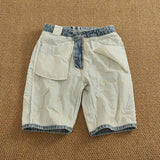WIAOFELLAS  -  Ripped hole plankton handsome high street trend denim shorts men summer everything to do old washed pants five quarter pants