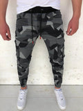 Wiaofellas  -  Men quick dry sweatpants camouflage sports pants slim elastic multi-pocket cargo pants men's fitness running training trousers