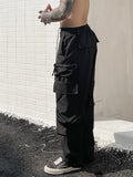 Wiaofellas  -   Baggy Black Cargo Pants Men American Streetwear Oversize Khaki Cargo Trousers Male Pocket Loose Casual Hip Hop Workwear