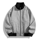 WIAOFELLAS  -  Spring Autumn Loose Jacket Men Patchwork Youthful Vitality Casual Outwear Coat Male Streetwear Jackets Stand Collar Fashion Coat