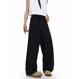 WIAOFELLAS  -  Khaki Black Suit Pants Men Fashion Society Mens Dress Pants Korean Loose Wide Leg Pants Mens Office Formal Trousers S-2XL