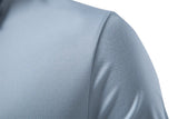 Wiaofellas  -  Men Fashion Solid Color Golf Polo Shirt Short Sleeve Fitness T-shirts Business Casual Premium Daily Outdoors Breathable Tops