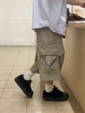 Wiaofellas  -  Summer New Men Loose Seven-point Cargo Pants Trendy Comfortable Breathable Casual Street Daily Trousers