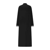 Wiaofellas  -  Men's Muslim Robes Middle East Arab Ramadan Islamic Zipper V-neck Loose Clothes Stripe  Casual Long Sleeve Shirt Dress Tunic Top