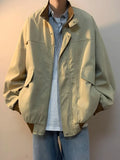 WIAOFELLAS  -  Spring and Autumn New Classic Simple Fashion Stand Collar Jacket Men's Casual Relaxed Comfortable Breathable Coat B115