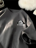 WIAOFELLAS  -  Summer New Men's Kawaii Panda Printed T Shirts Cotton Short Sleeve Oversized Tshirt Breathable Y2K Streetwear Tee Tops
