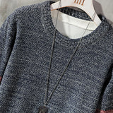 WIAOFELLAS  -  Autumn/Winter Men's Japanese Casual Loose Round Neck Pullover Sweater
