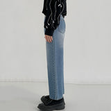 Wiaofellas  -  Winter Autumn Blue Jeans Men Loose Straight Tide Ins Ankle-length Denim Pants Handsome Male Straight Trousers Korean 2D0225