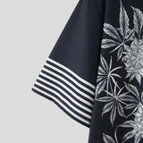 WIAOFELLAS  -  Men Shirt Printing Lapel Short Sleeve Button Loose Casual Male Shirts Streetwear 2025 Summer Leisure Men Clothing S-5XL