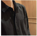 WIAOFELLAS  -  Large size men's long-sleeved shirt men's spring and summer Korean style high-end casual shirt design niche jacket