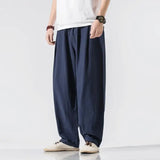Wiaofellas  -  Spring Summer Men's Clothing Loose Oversized Solid Color Casual Korean Version Fashion Simplicity Wide Leg Harem Bloomers Pants