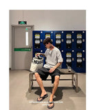 WIAOFELLAS  -  Trendy Summer Men's Fake Two-piece Buttons Design Casual T-shirts Fashion Short Sleeves O-neck Loose Tops Male