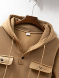 WIAOFELLAS  -  New Autumn and Winter Workwear Pullover Men's Hoodie Retro Multi Pocket Fashionable Casual Commuting Loose Sports Plus Size Top