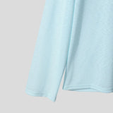 WIAOFELLAS  -  Men T Shirt Solid Color O-neck Long Sleeve Korean Style Male Tee Tops Streetwear Loose Fashion Casual Men Clothing