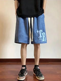 Wiaofellas  -  American Letter Foam Print Short Pants For Men Summer Hip Hop Fashion Y2K Shorts Male Streetwear Basketball Gym bermuda shorts