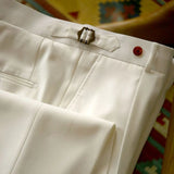 WIAOFELLAS  -  Spring Summer Men's Pants Fashion Solid Color Suit Trousers Male High Waist Loose Pants Men Business Casual Formal Pants
