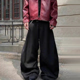 WIAOFELLAS  -  American Street Retro Deconstructed Scimitar Trousers Unisex 2025 Summer New Loose Wide-Leg Drape Mopping Casual Trousers Men