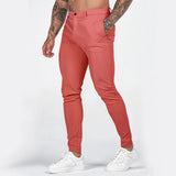 WIAOFELLAS  -  Mens Mid-Waist British Overalls Spring Summer New Outdoor Slim Trousers Straight-Leg Sports Pants Casual Work Pants